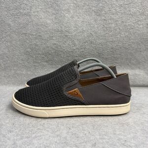 Olukai Shoes Womens Size 8 Pehuea Grey Slip On Low Top Comfort Casual Sneakers